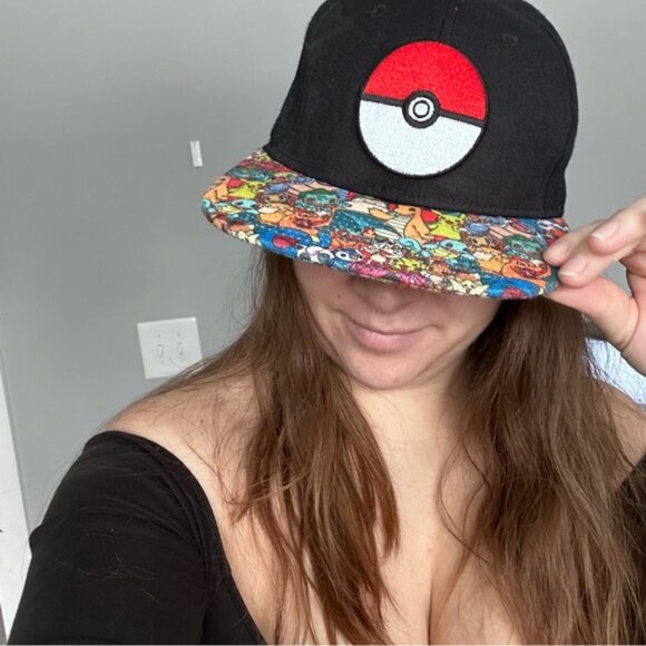 Pokemon | Poké Ball Sublimated Bill Snapback Baseball Cap - Picture 7 of 8